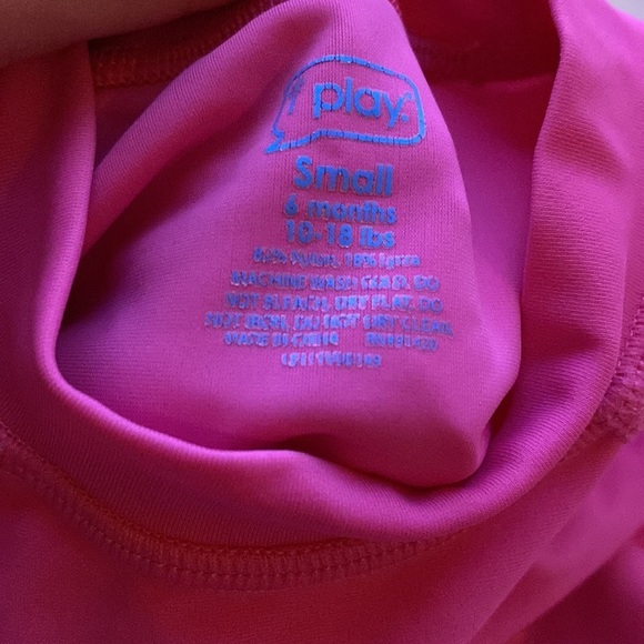 iPlay Short Sleeve Rashguard Shirt UPF 50+ sun protection in Pink Size Small 6mo - Picture 7 of 8